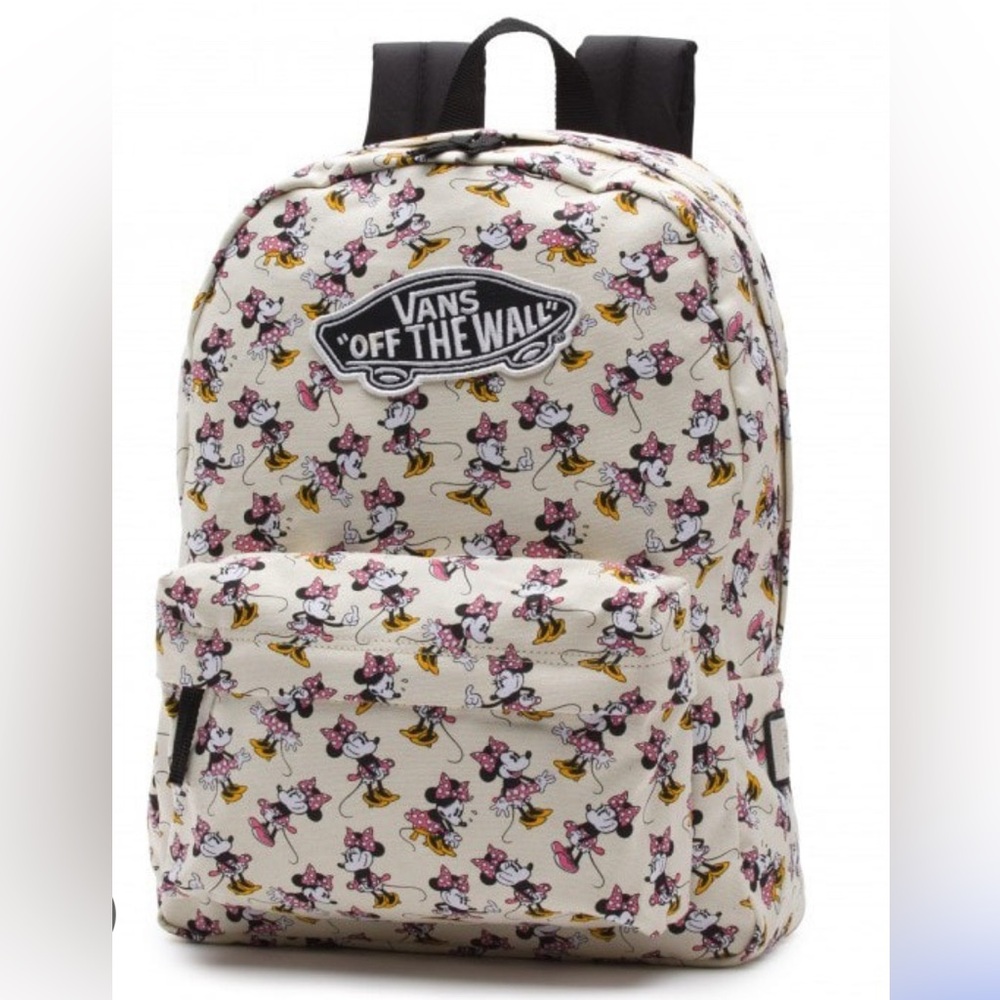 Vans Off The Wall Cream Backpack with Disney Minnie Mouse !